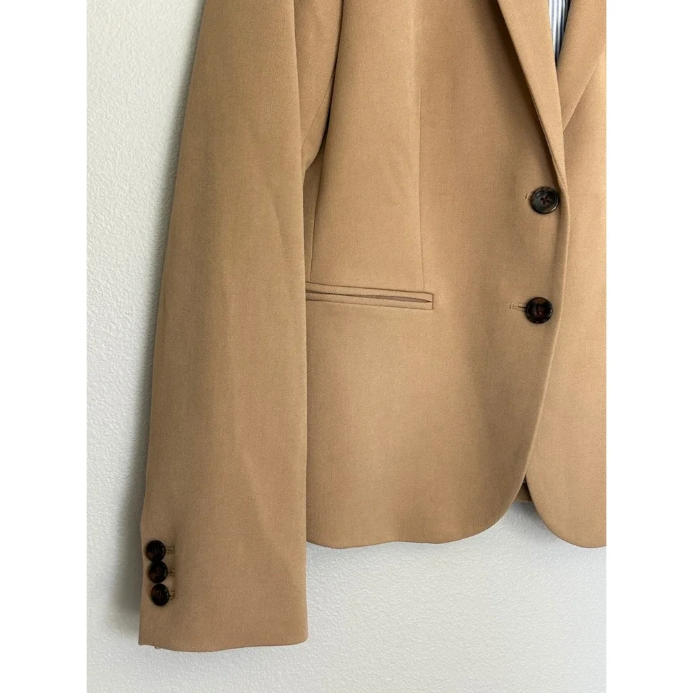 J.Crew Original Schoolboy Blazer Camel Stretch Suit Jacket Women Medium Classic